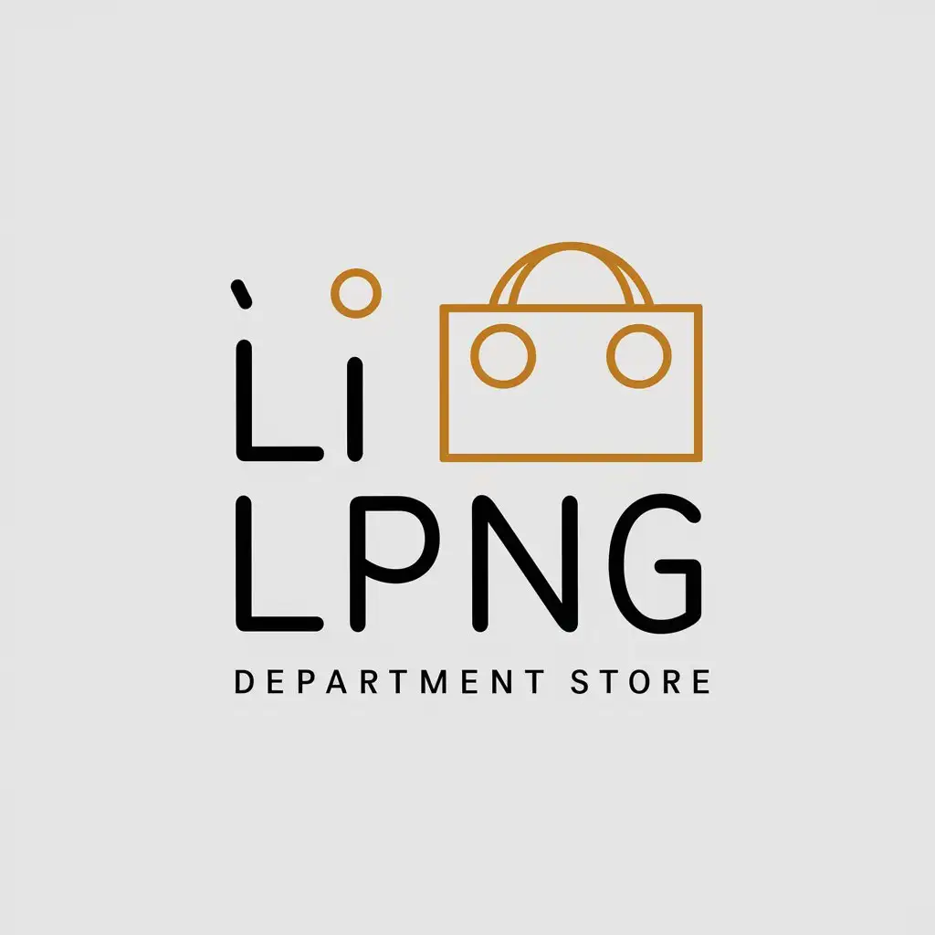 a vector logo design,with the text "Li Ping department store", main symbol:shopping,Minimalistic,be used in Retail industry,clear background