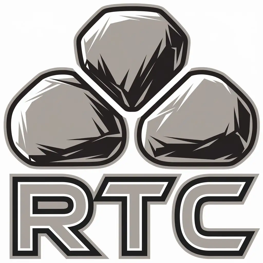 LOGO Design for RTC Three Connected Stones on Moderate Clear Background