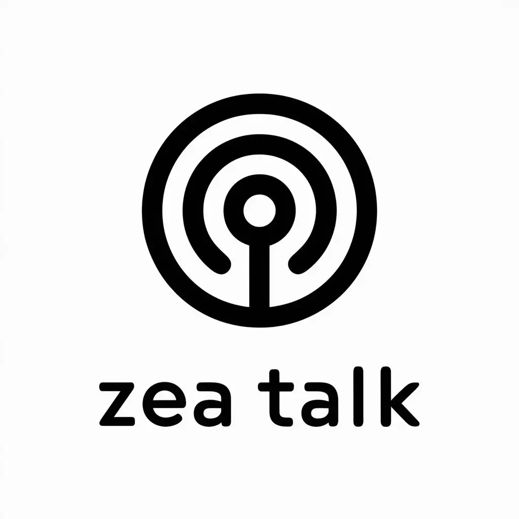 LOGO Design For ZEA TALK Podcast Vector Logo Design with Clear Background