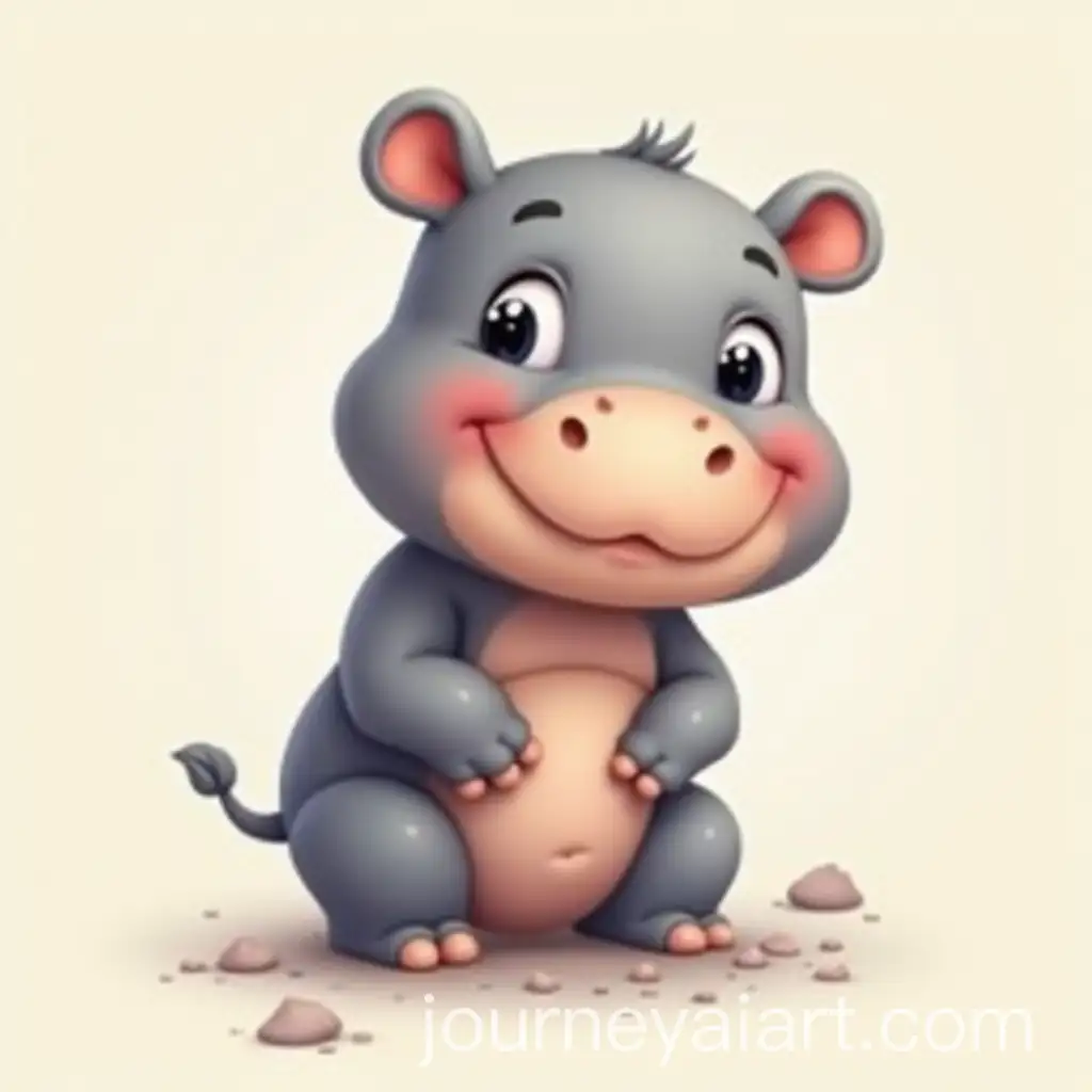 Adorable-Cartoon-Baby-Hippo-Illustration