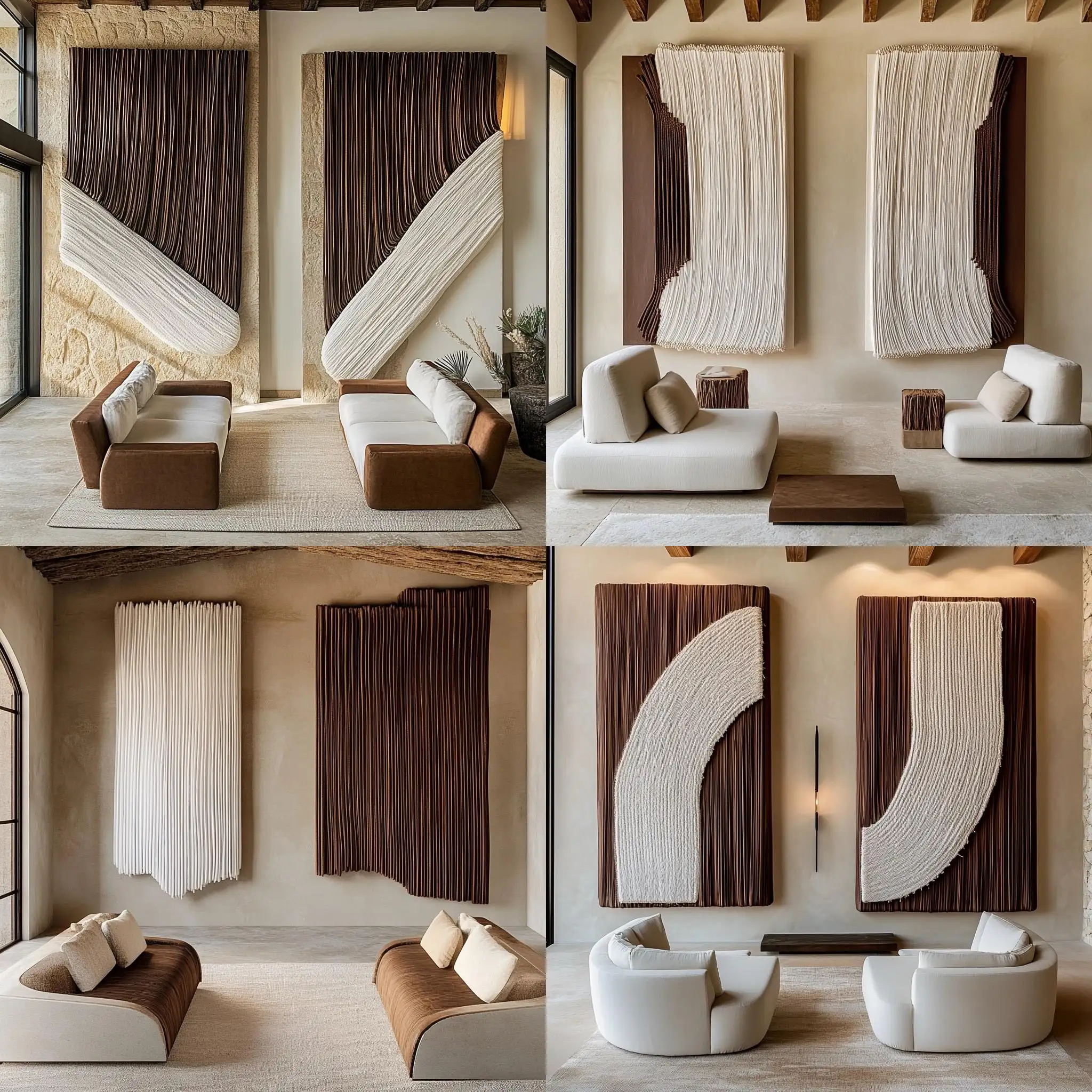 Contemporary-Spanish-Modern-Farmhouse-Living-Room-with-Beige-Flooring-and-Matte-Stone-Features
