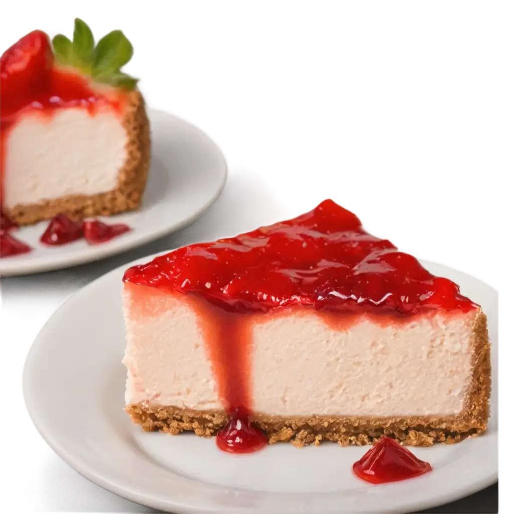 HighQuality-PNG-of-a-Slice-of-Strawberry-Jam-Cheesecake-on-a-Plate-for-Culinary-Visuals