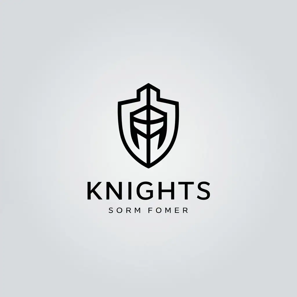 LOGO-Design-For-Knights-Minimalistic-Knight-on-Shield-Background