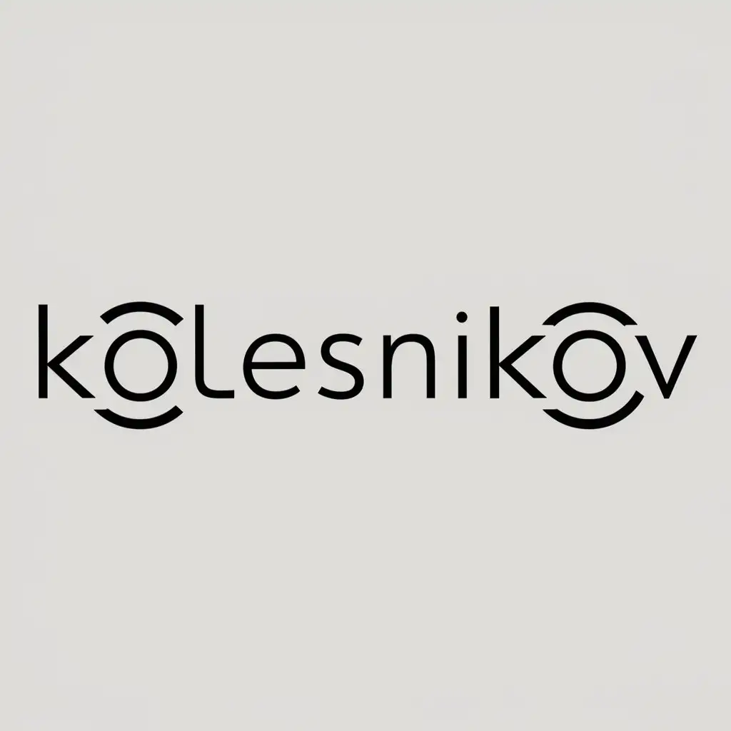 a logo design,with the text "Kolesnikov", main symbol:wheel,Minimalistic,be used in Internet industry,clear background