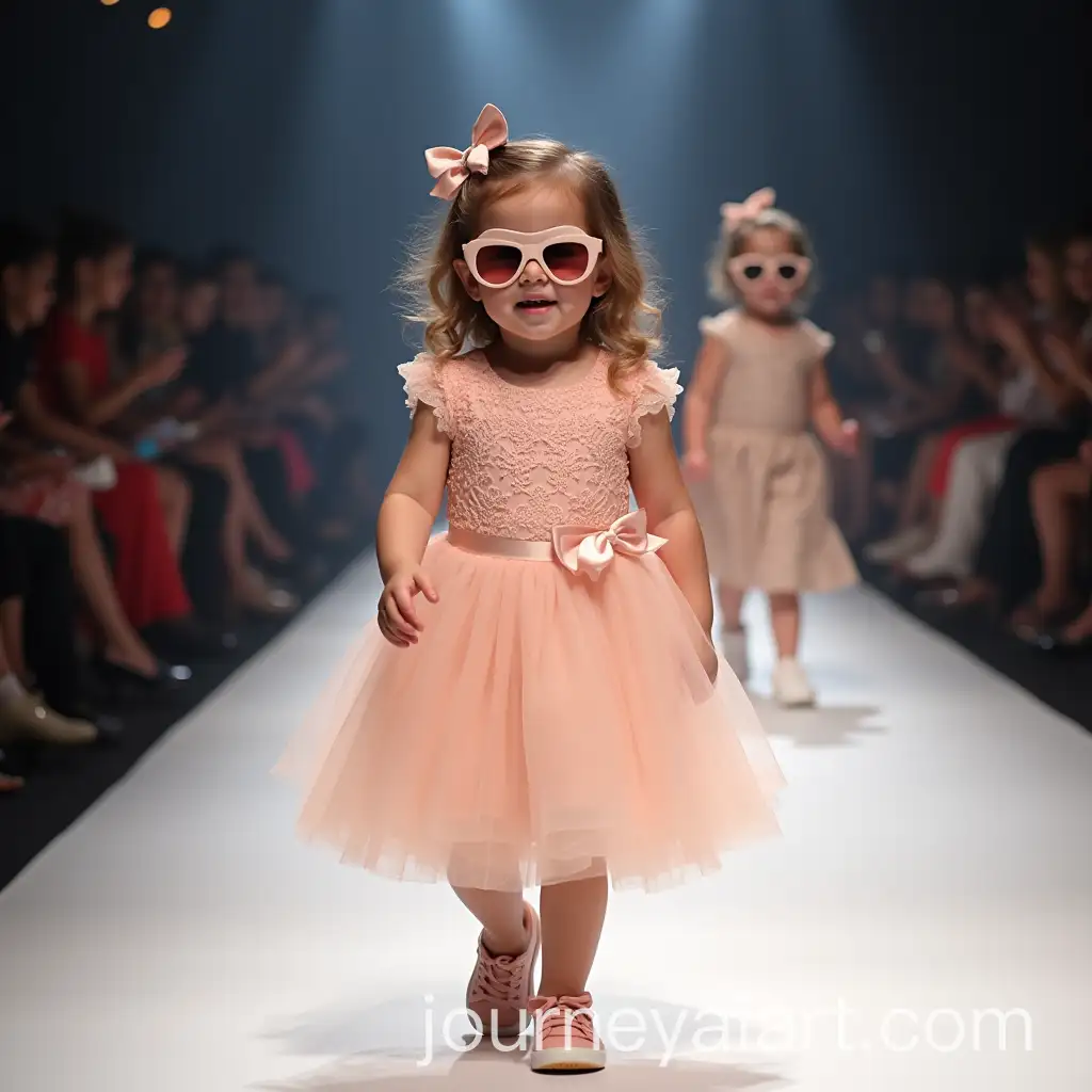 CuteAI-Art-Prompt-Expansion-1YearOld-Baby-Girl-Wearing-Goggles-and-Stylish-Dress-on-Runway-Show