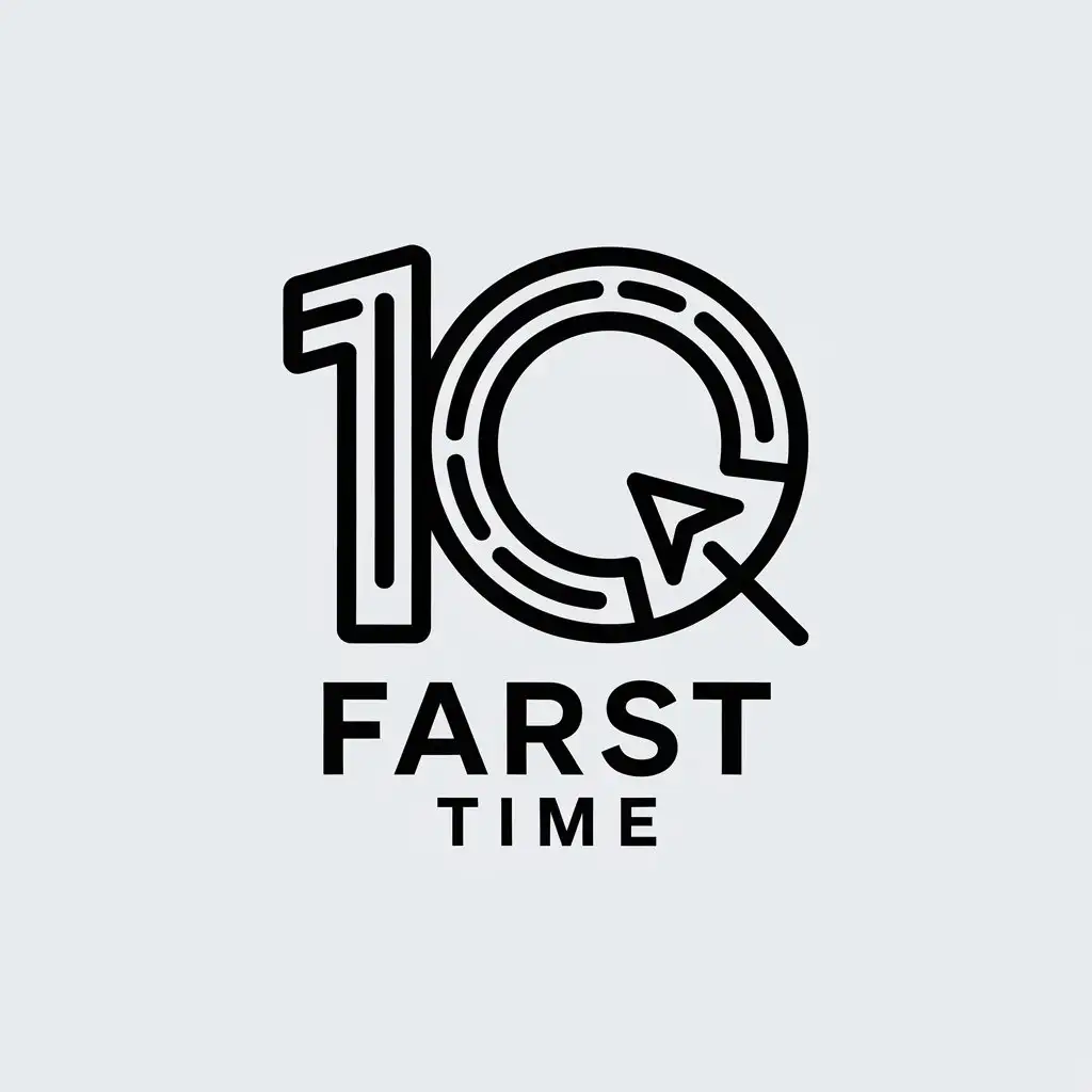 LOGO Design for 10 1 Farst Time Minimalist PC Theme for Education Industry