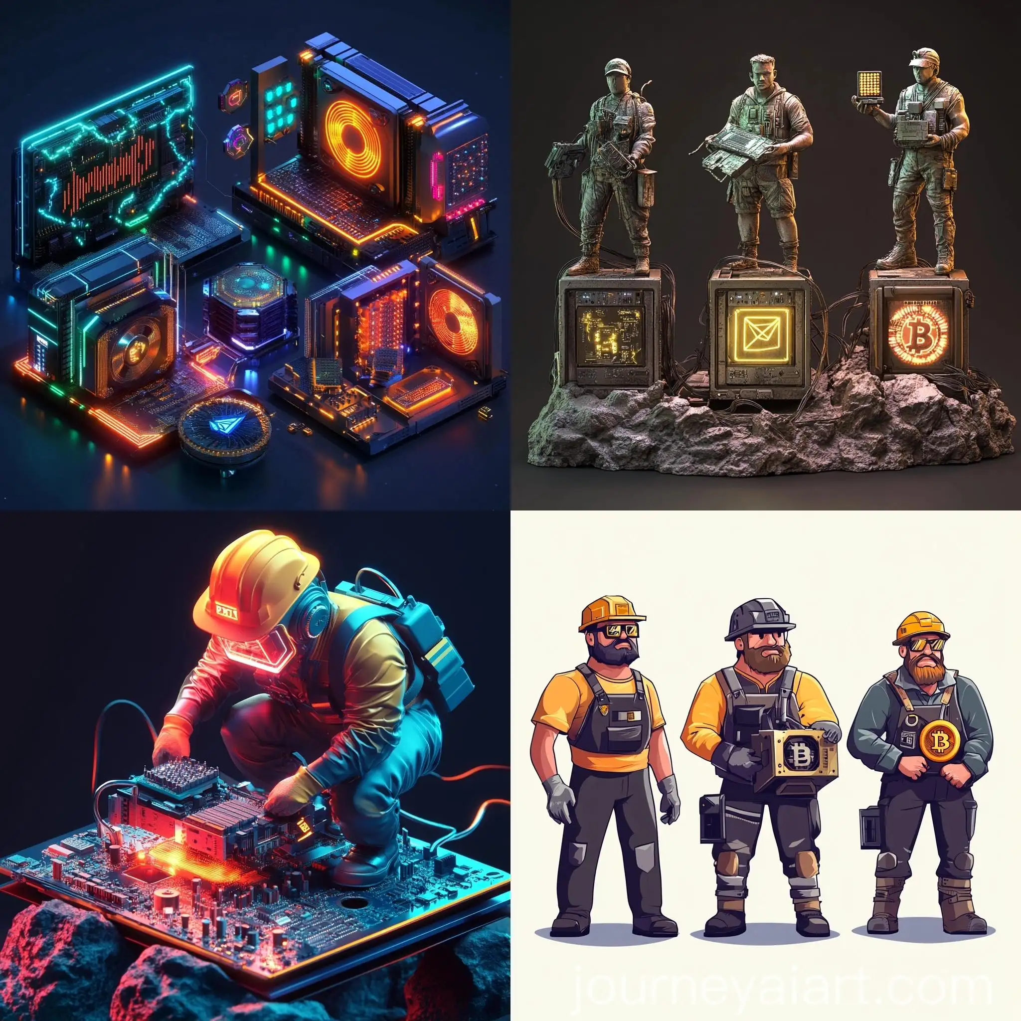 Crypto-Miners-Gathering-in-a-Futuristic-Setting