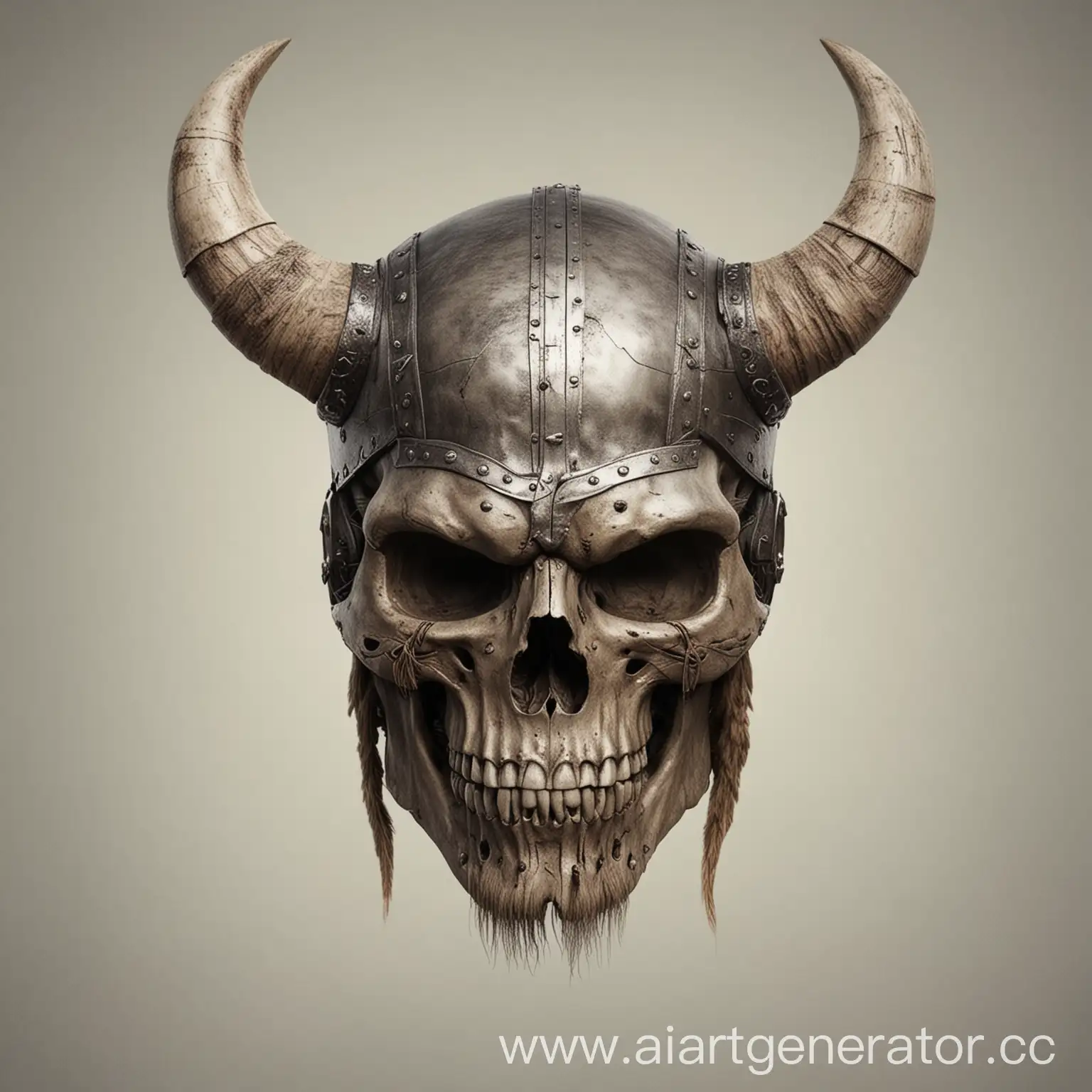 Minimalistic-2D-Viking-Head-Skull-Illustration