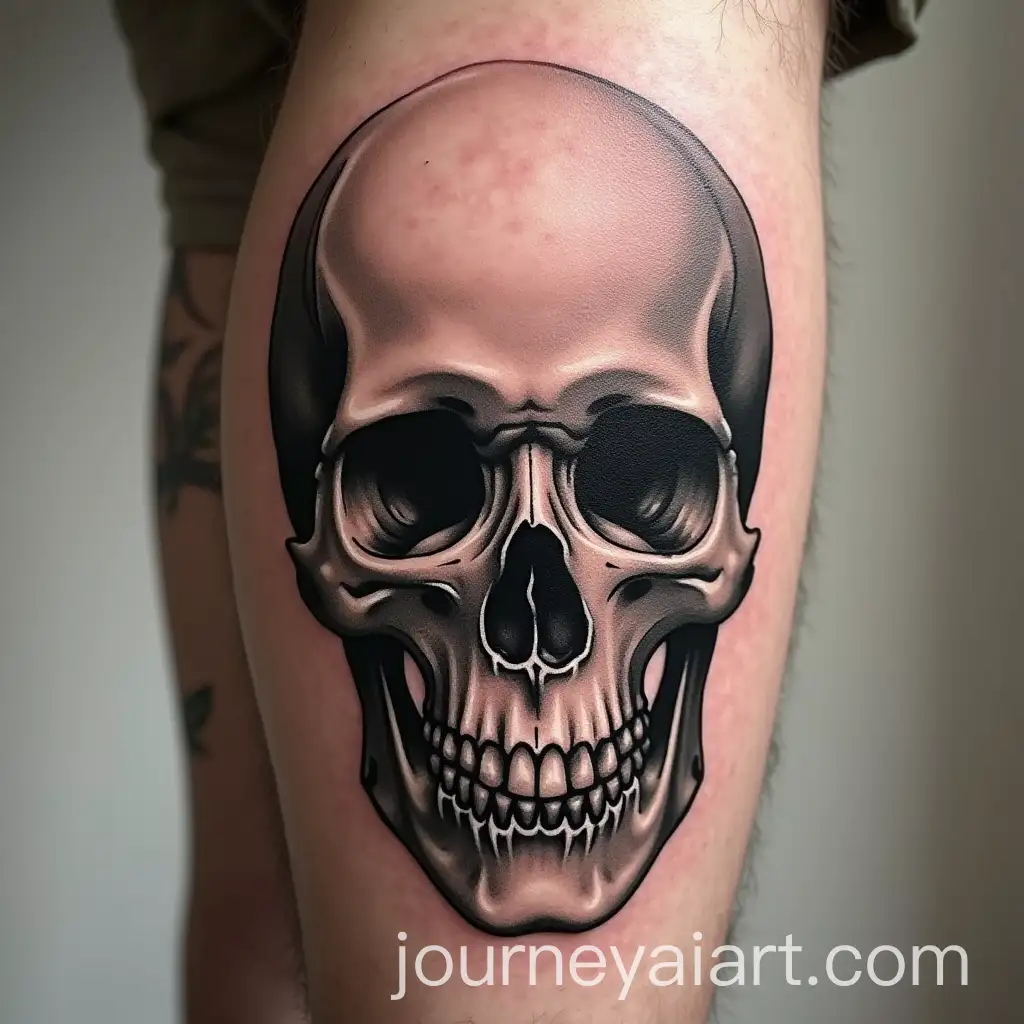 Detailed-Prognate-Skull-Tattoo-Design