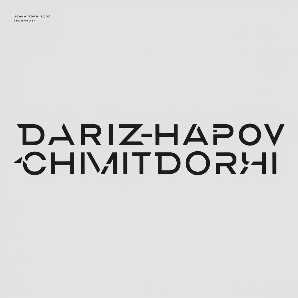a logo design,with the text "DARIZHAPOV", main symbol:CHIMITDORZHI,complex,be used in Technology industry,clear background