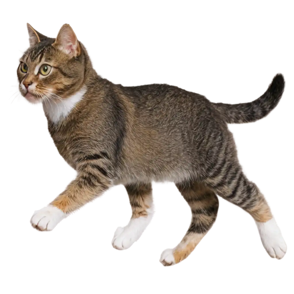 Running-Cat-PNG-Image-HighQuality-and-Versatile-for-Creative-Projects