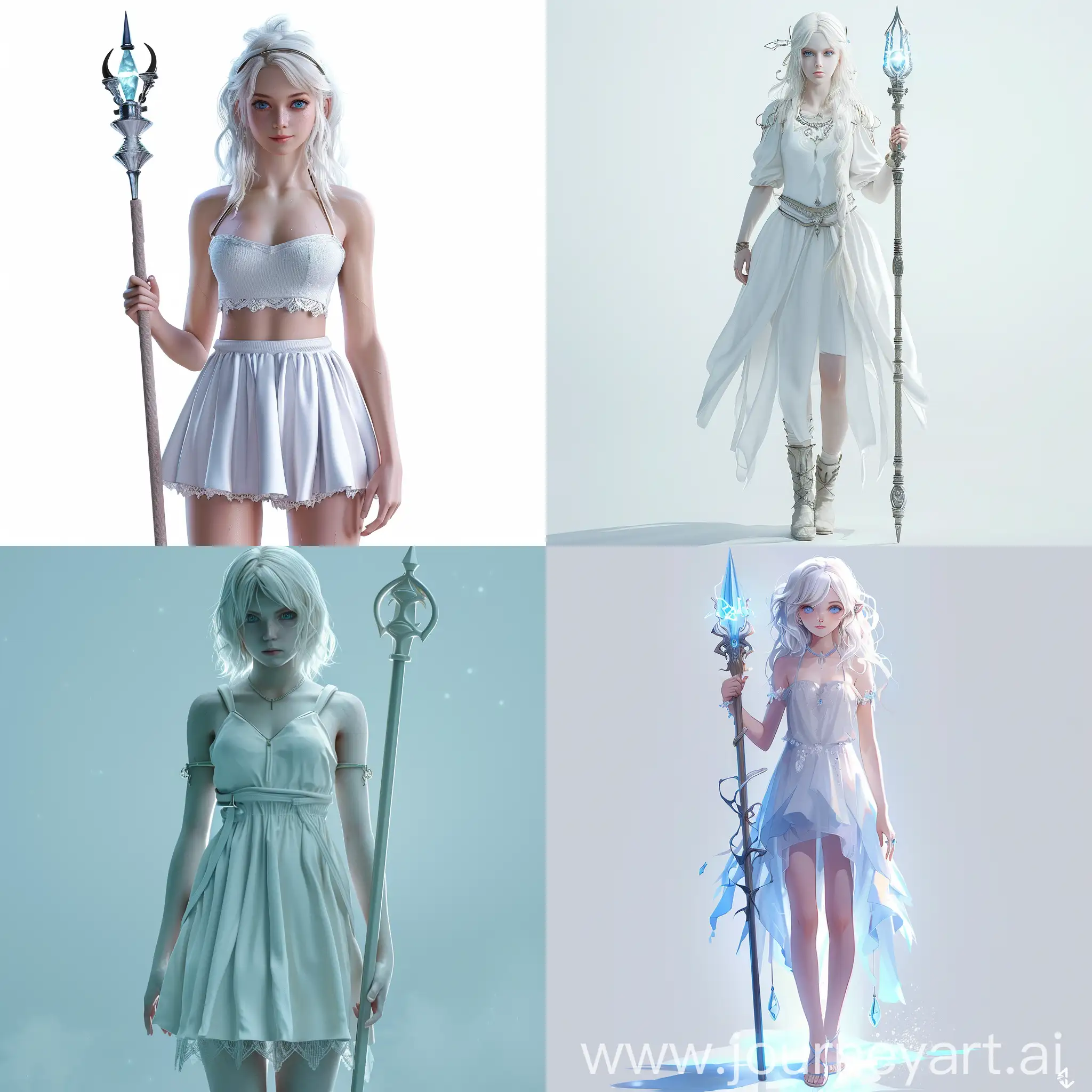 Platinum-Blonde-Girl-with-Blue-Eyes-and-Staff-in-White-Light-Dress