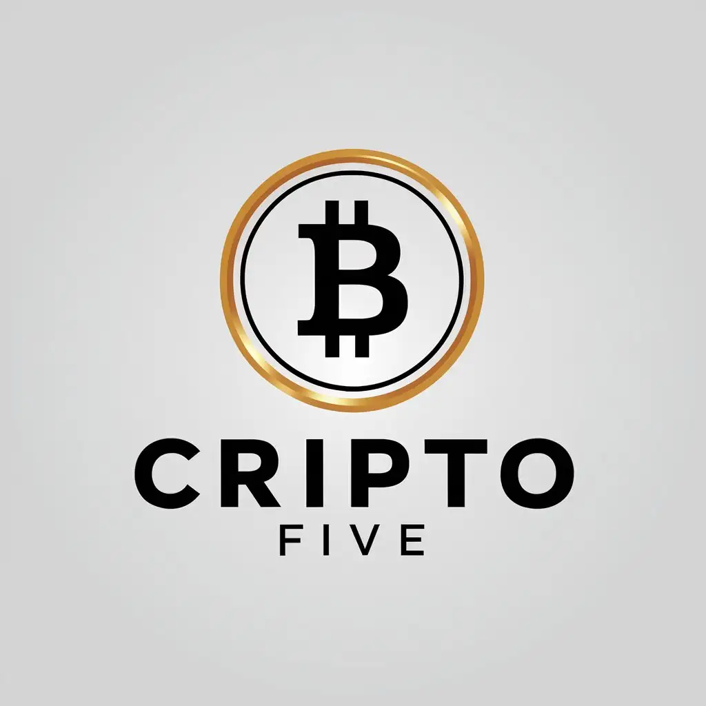 LOGO Design for Cripto Five Bitcoin Cryptocurrency Symbol in Finance Industry