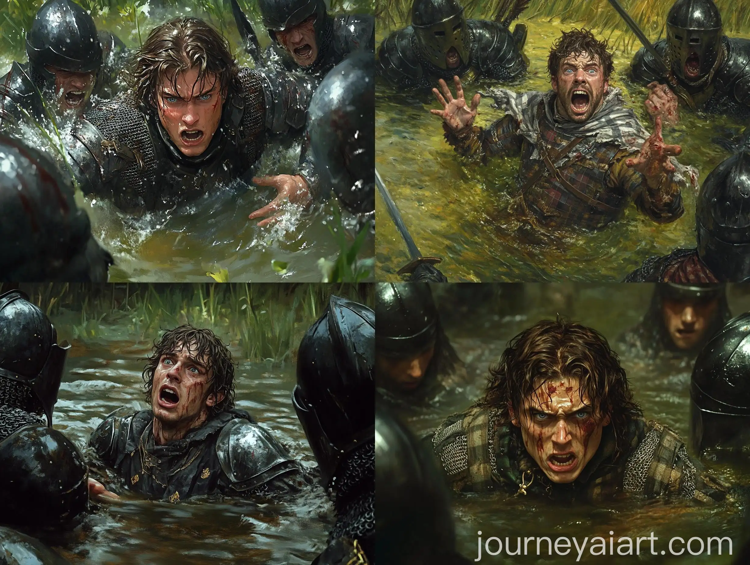 Heroic-Battle-in-the-Swamp-Medieval-Warriors-Desperate-Struggle