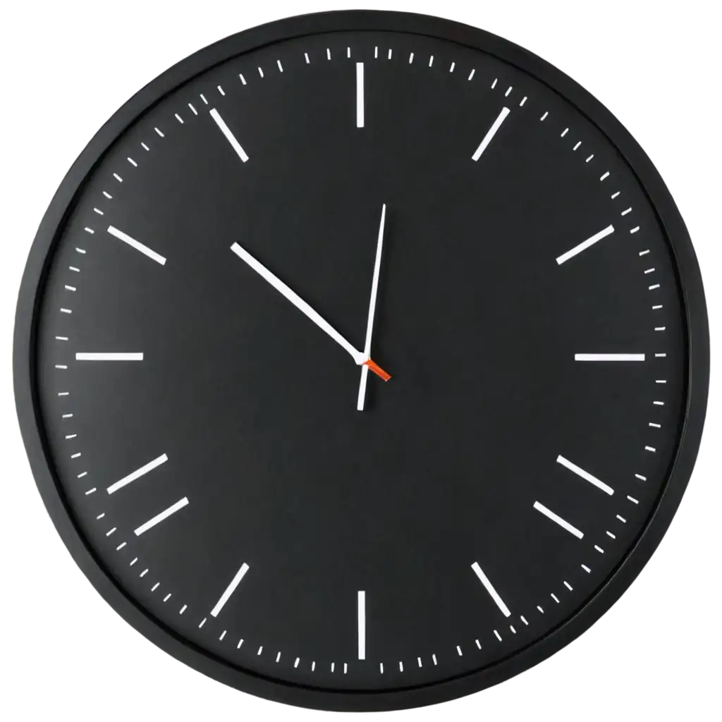 Black-Round-Wall-Clock-PNG-Image-HighQuality-Transparent-Design-for-Versatile-Applications