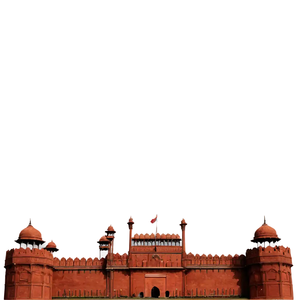 Red-Fort-Black-PNG-HighQuality-Transparent-Image-of-Historic-Architecture