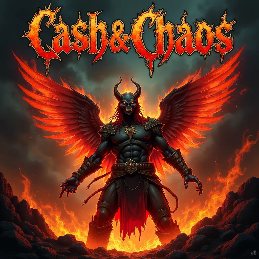 Cash & Chaos, Albumcover, Rockmusic, Thundering Flames