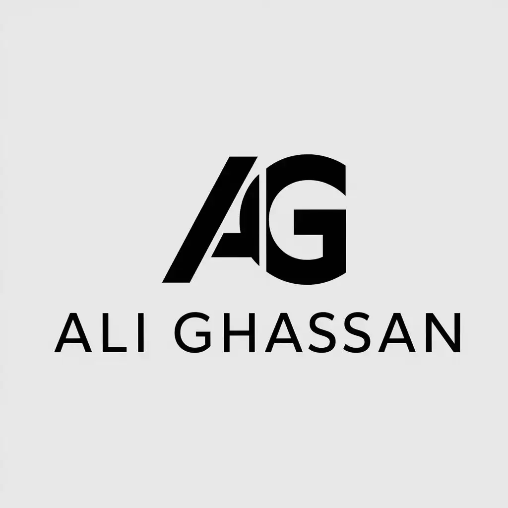 LOGO Design for Ali Ghassan Vector Design with Eng Moderate Symbol for Technology Industry