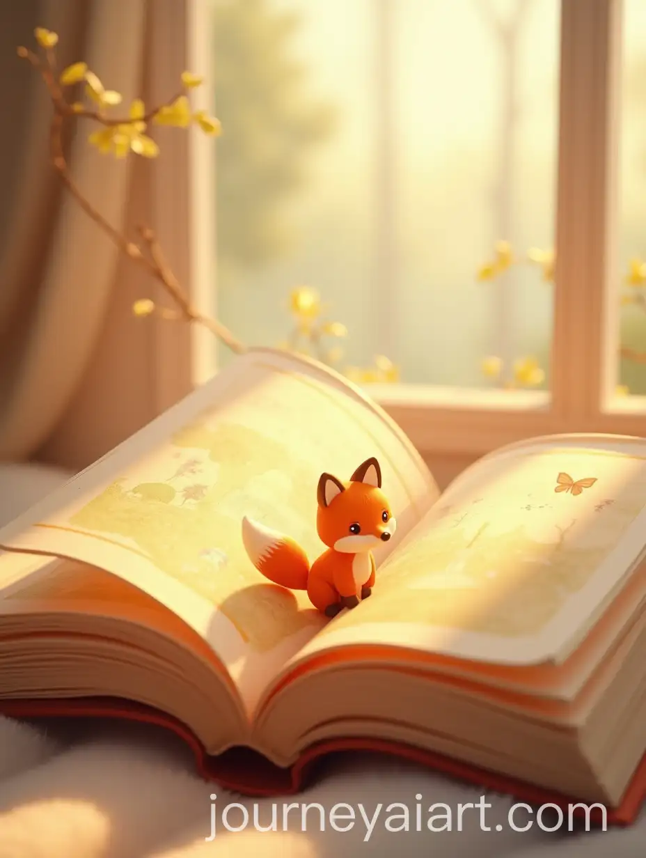 Whimsical-3D-Illustration-of-a-Fairytale-Fox-in-a-Magical-Forest