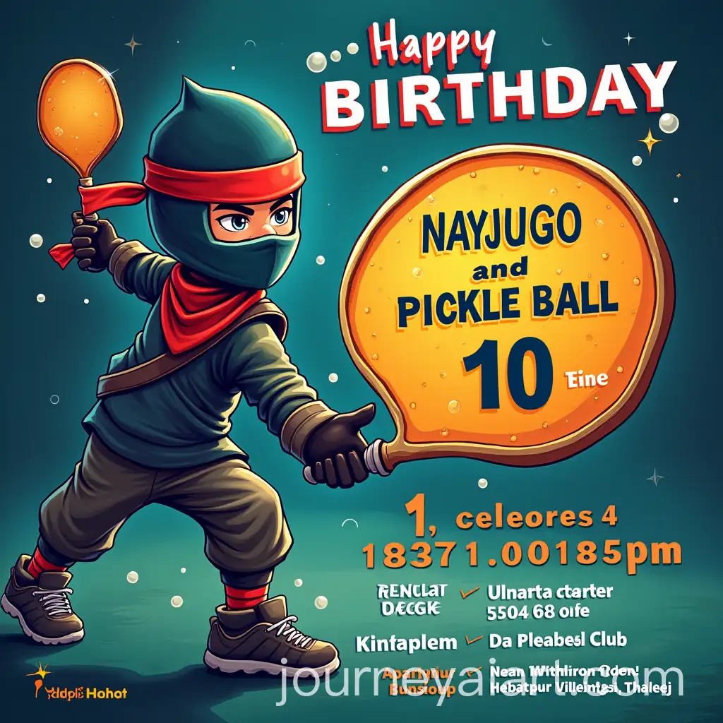 NinjaGo-and-Pickleball-Birthday-Invitation-for-Aayushs-10th-Party