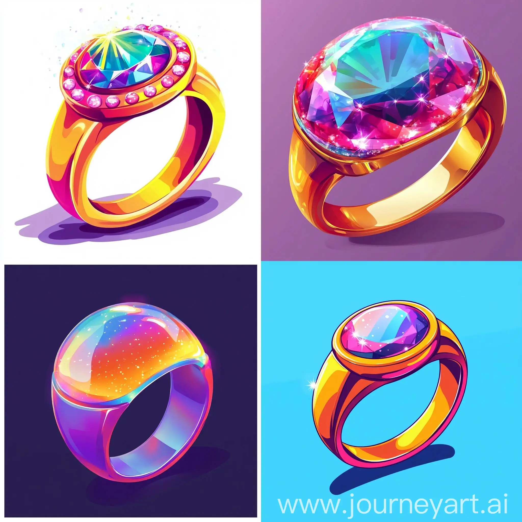 Colorful-Button-Ring-with-Sparkles-in-Naive-Style