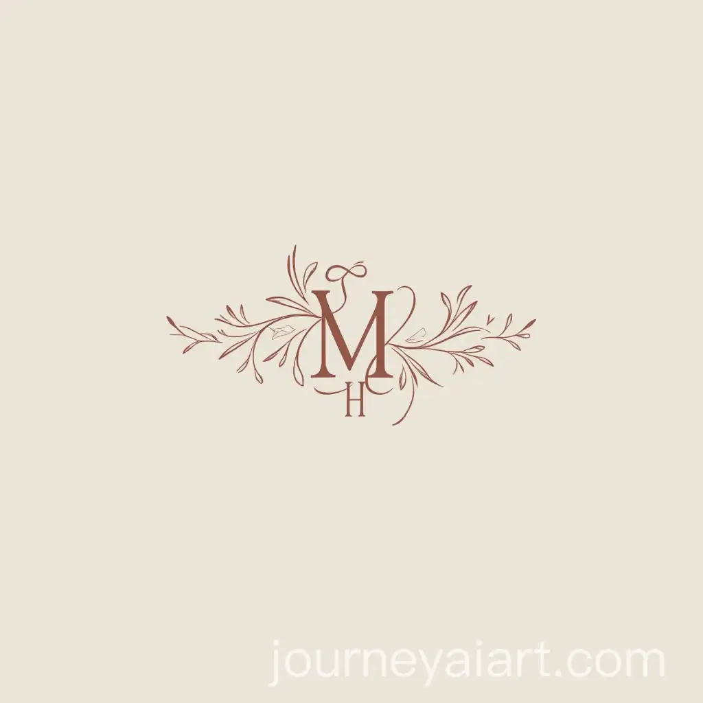 Elegant-Wedding-Logo-Featuring-Intertwined-Initials-M-and-H