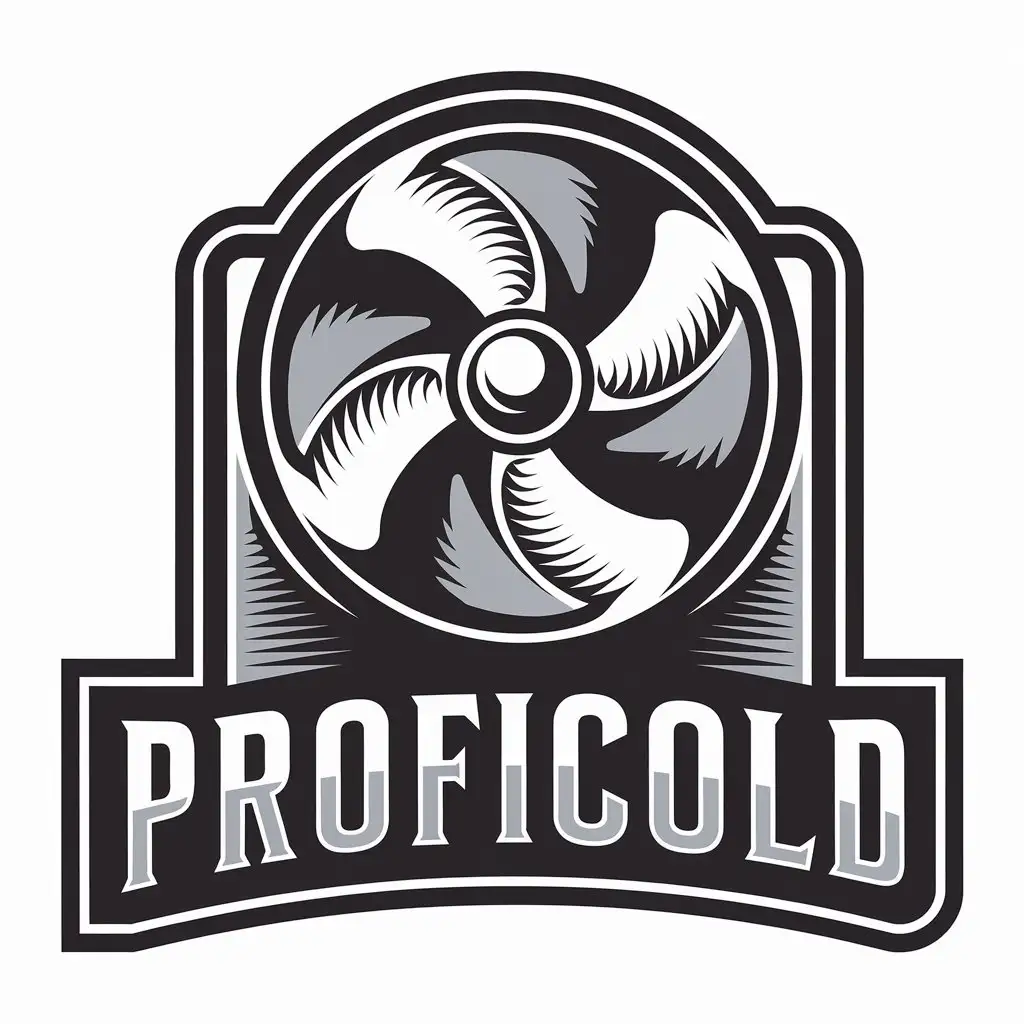 LOGO Design for ProfiCold Emblem for Ventilation Equipment Company with Clean and Modern Style