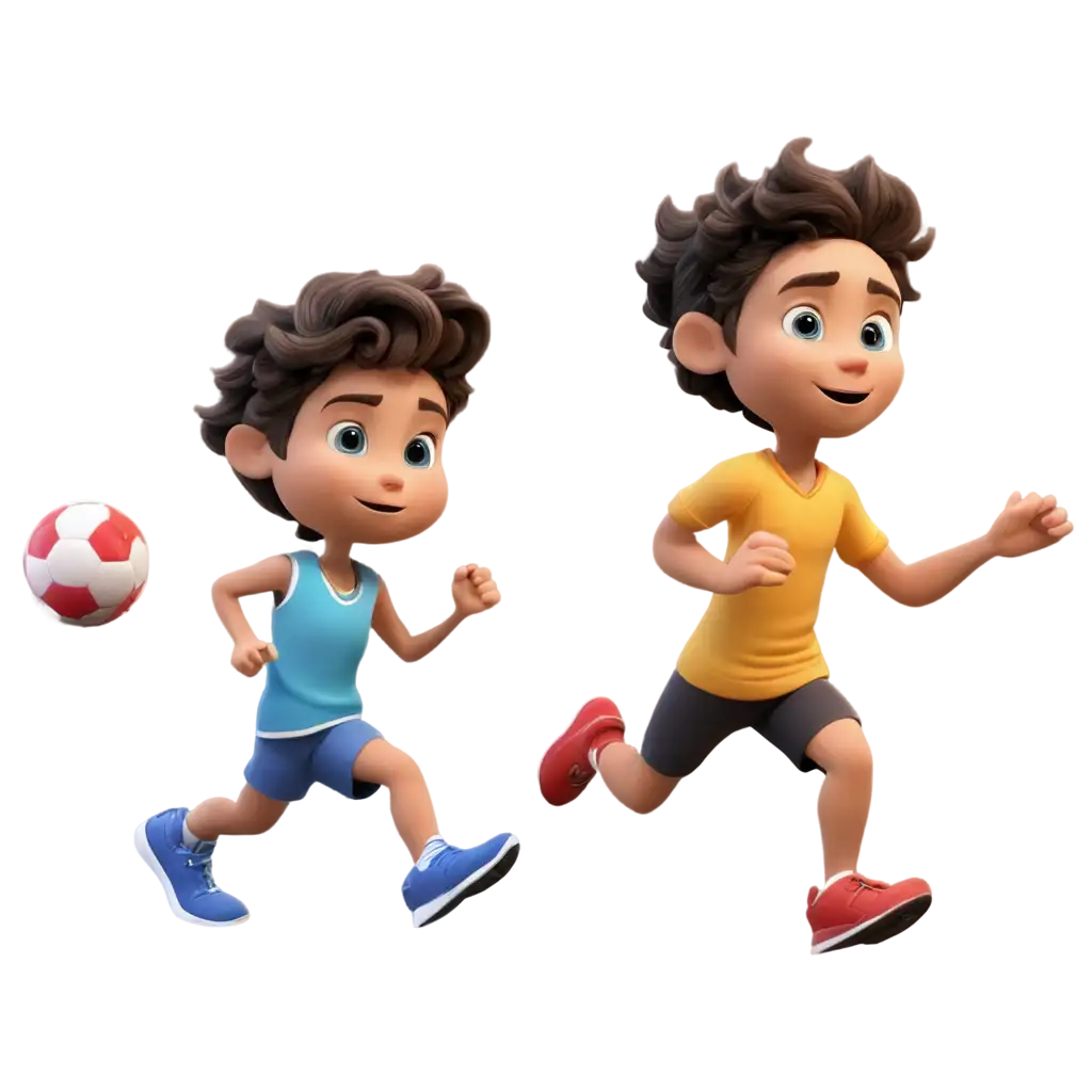 SEOOptimized-PNG-Image-3D-Animation-of-34-Kids-Playing-Sports