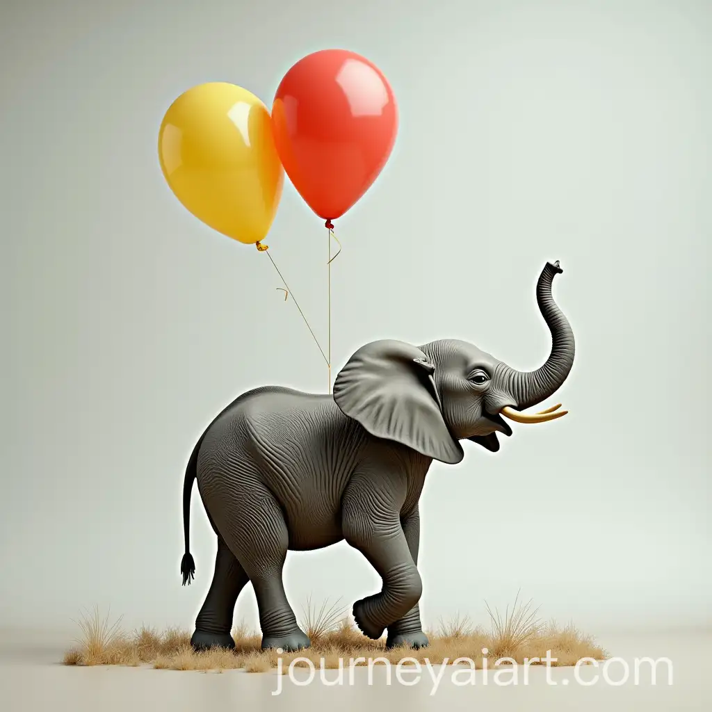 Elephant-Boy-Holding-Balloon-in-a-Whimsical-Scene