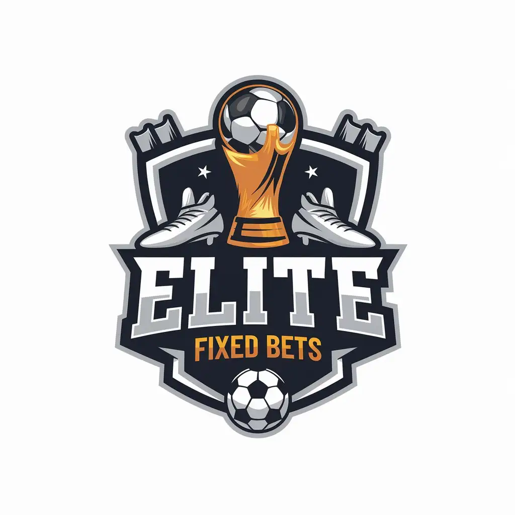 LOGO Design for Elite Fixed Bets Soccer Cup Football Boots with a Clear Background for Sports Fitness Industry