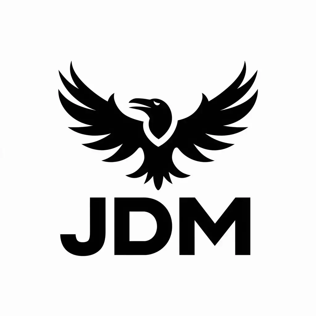 LOGO Design For JDM Sleek Crow with Dynamic Motion and Modern Font