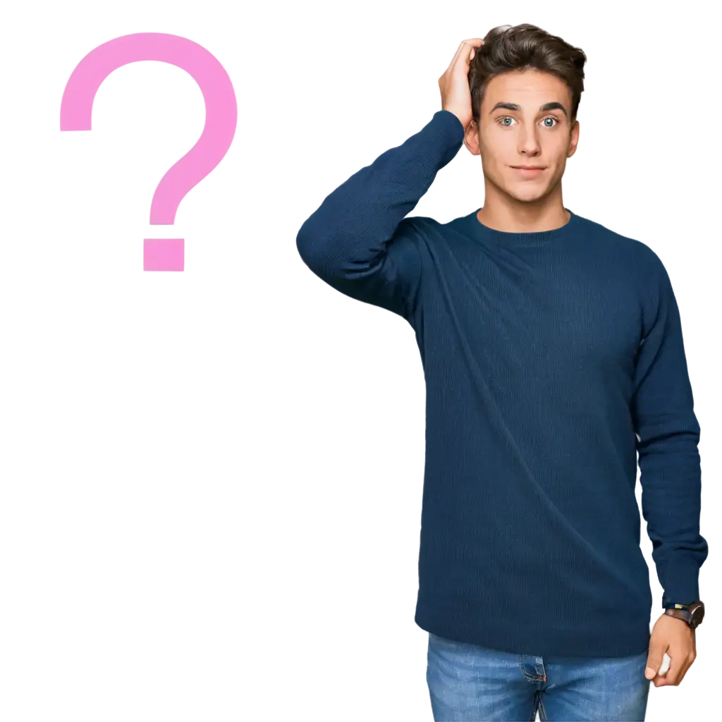 Thoughtful-Man-with-Question-Mark-Above-Head-PNG-Image-for-Creative-Projects