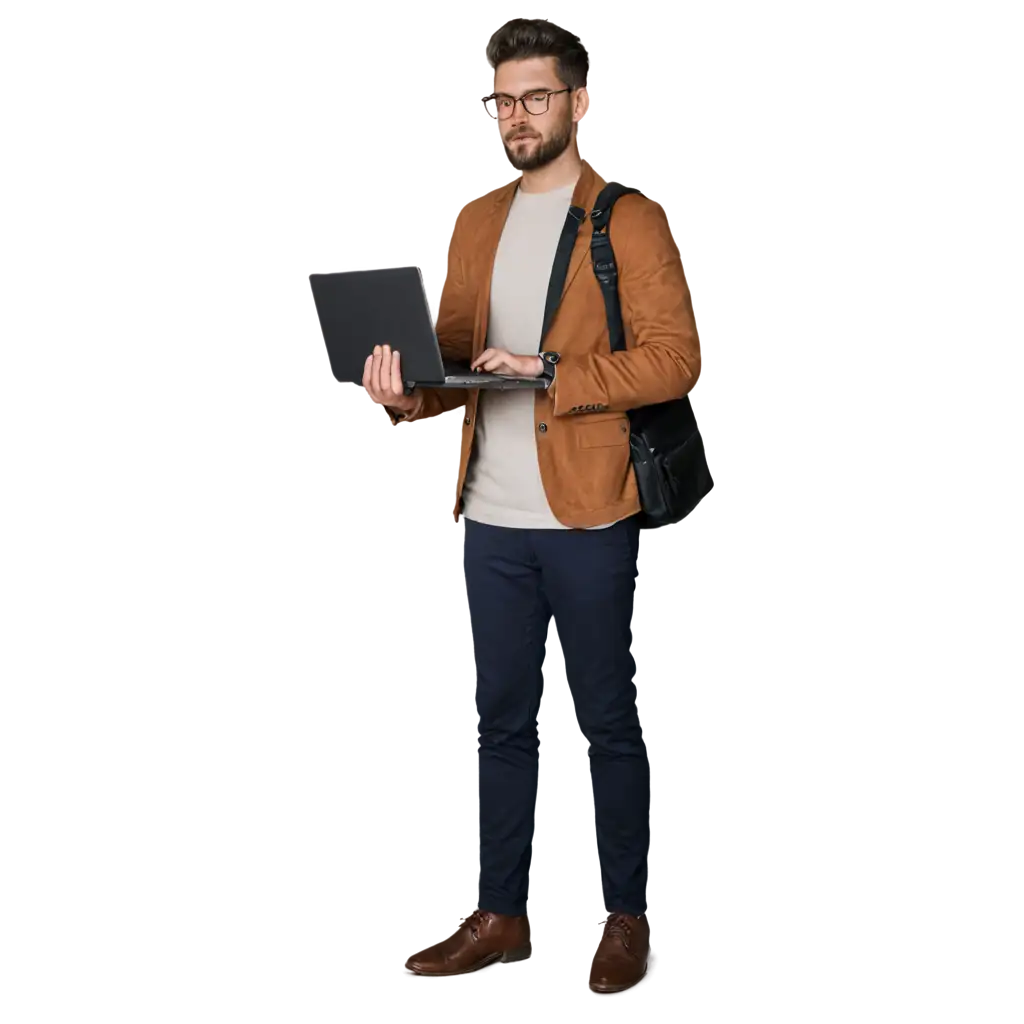 Professional-PNG-Image-of-a-Man-Holding-a-Laptop-HighQuality-Digital-Illustration