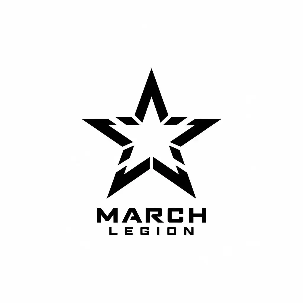 LOGO Design for March Legion Tactical Modern Star of the Armed Forces with Minimalistic and Clear Background Theme