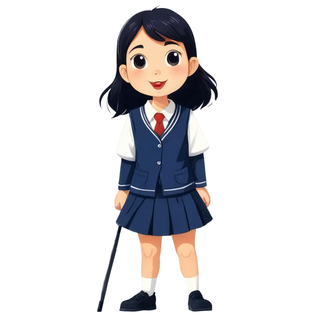 Childhood-Cartoon-with-School-Uniform-PNG-Image-Nostalgic-Illustration-for-Online-Content