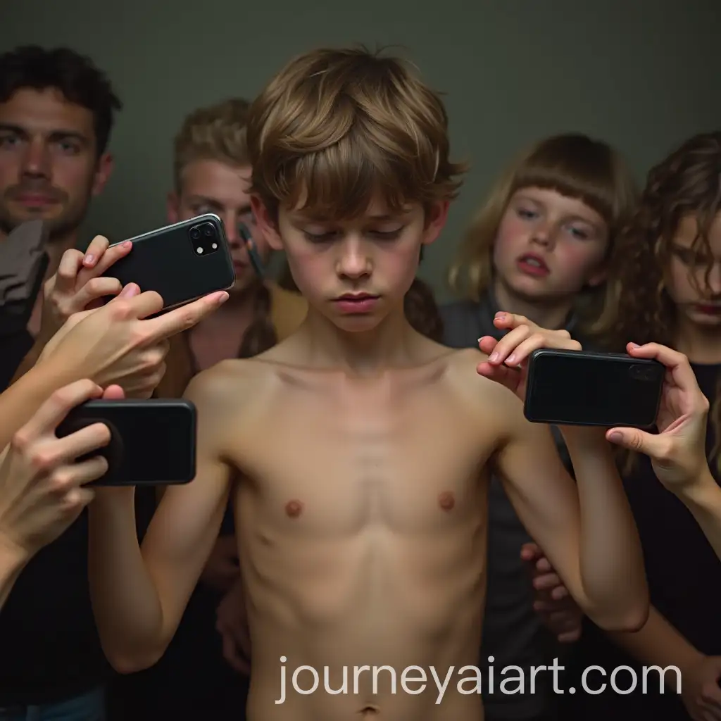 Shirtless-Boy-Surrounded-by-Paparazzi-Candid-Moment-Captured