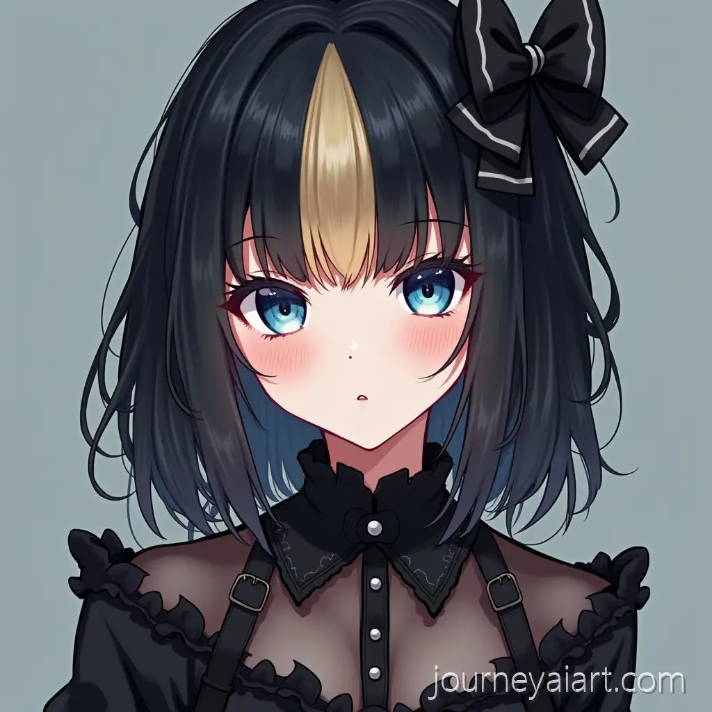 Anime-Goth-Girl-with-Black-Hair-Blonde-Bangs-and-Gothic-Outfit