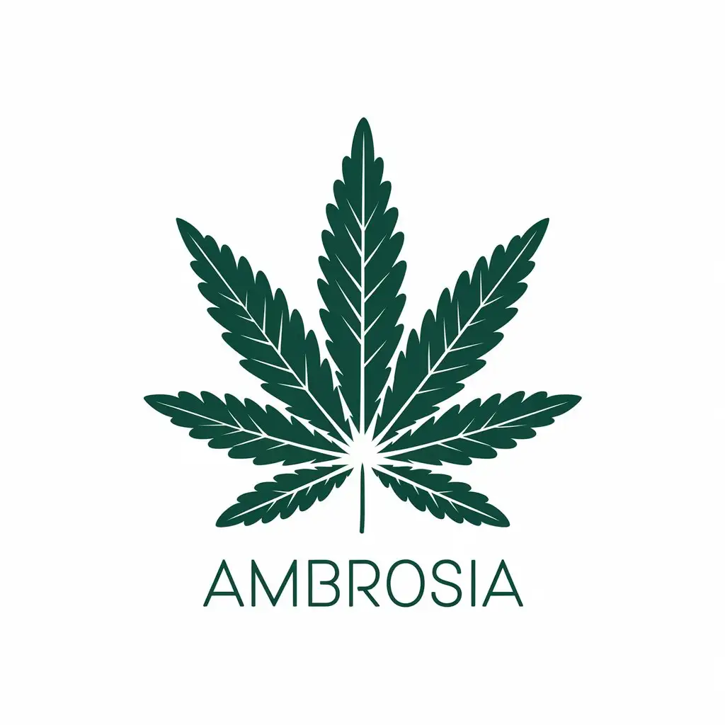 LOGO Design for Ambrosia Cannabis Leaf Greek Style with Medical Dental Industry Theme