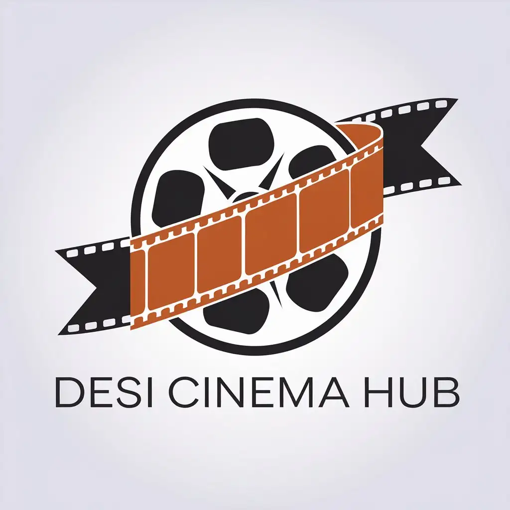 a vector logo design,with the text "Desi Cinema Hub", main symbol:Desi Cinema Hub,Moderate,clear background