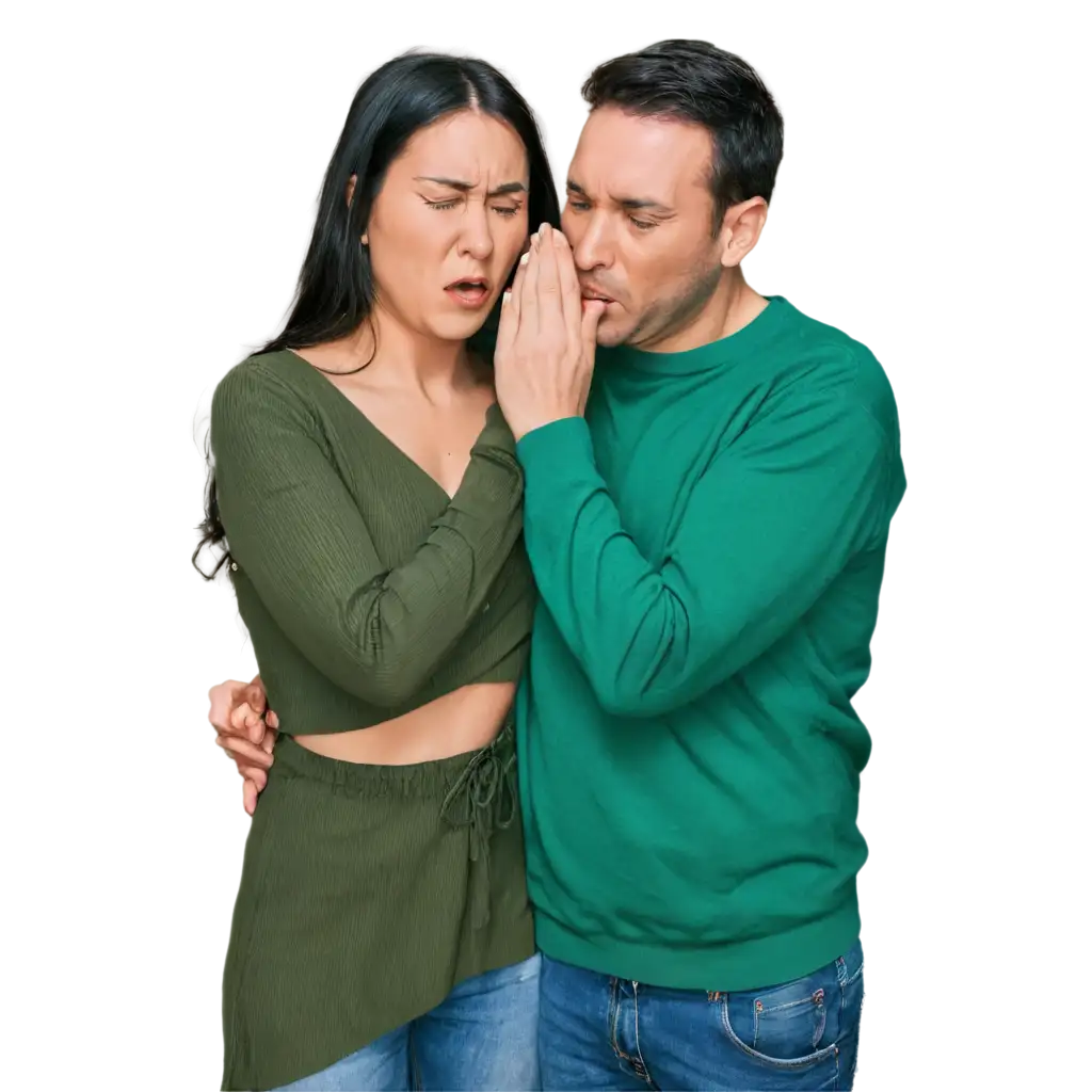 Emotional-Couple-Crying-in-Green-Clothing-HighQuality-PNG-Image