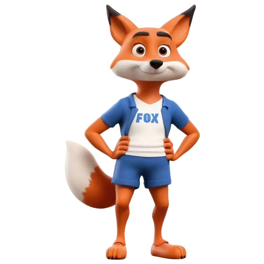 Adult-Fox-Character-in-Shorts-and-Jersey-HighQuality-PNG-Image-for-Versatile-Use