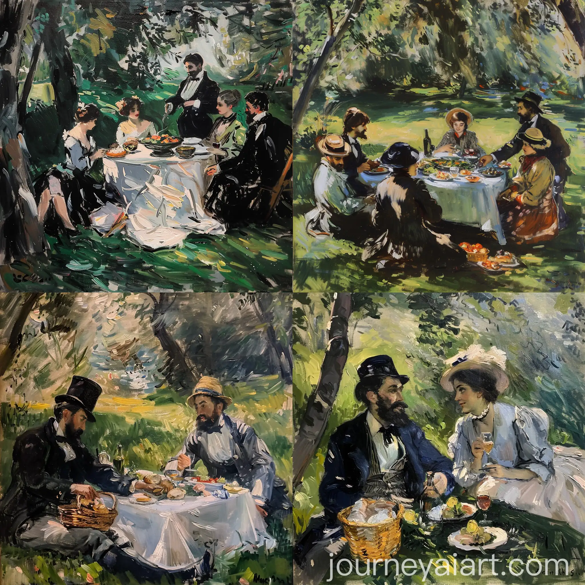 Realistic-Luncheon-on-the-Grass-Painting-Recreation