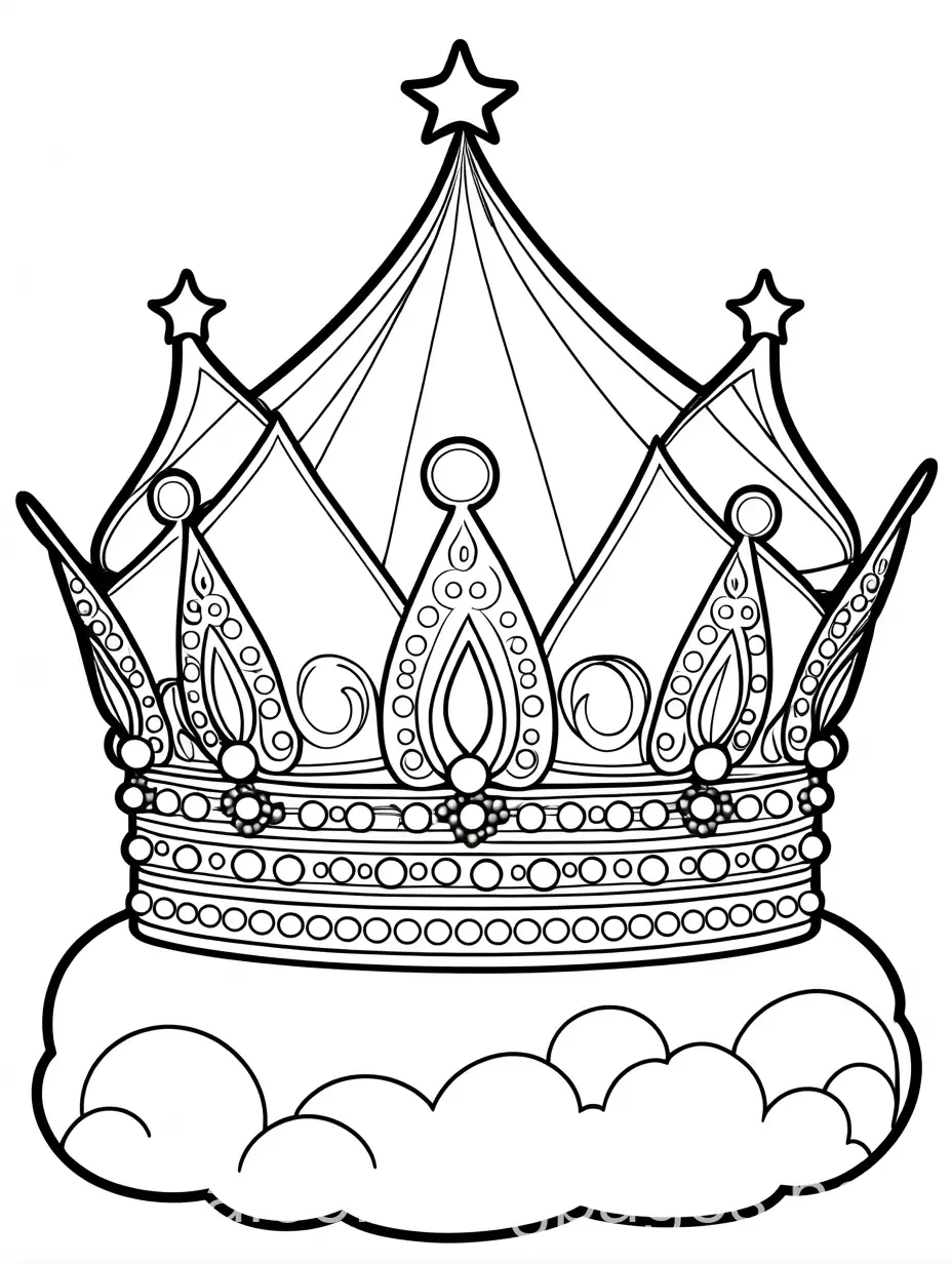 Mountain-Crown-Coloring-Page-with-Jewels-and-Symbols