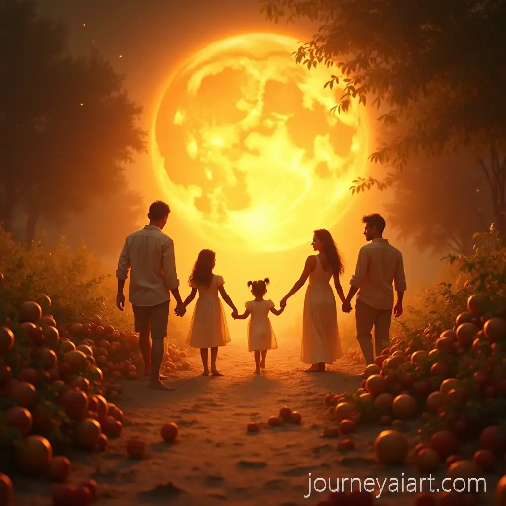 Wealthy-Family-Enjoying-Abundant-Harvests-in-Sunlit-Garden