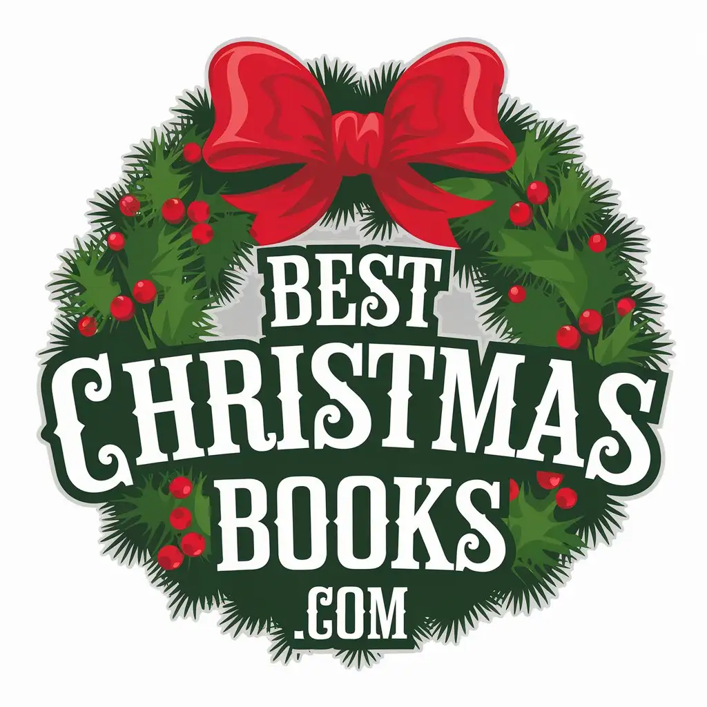 LOGO Design for BestChristmasBookscom Vector Christmas Wreath with Clear Background