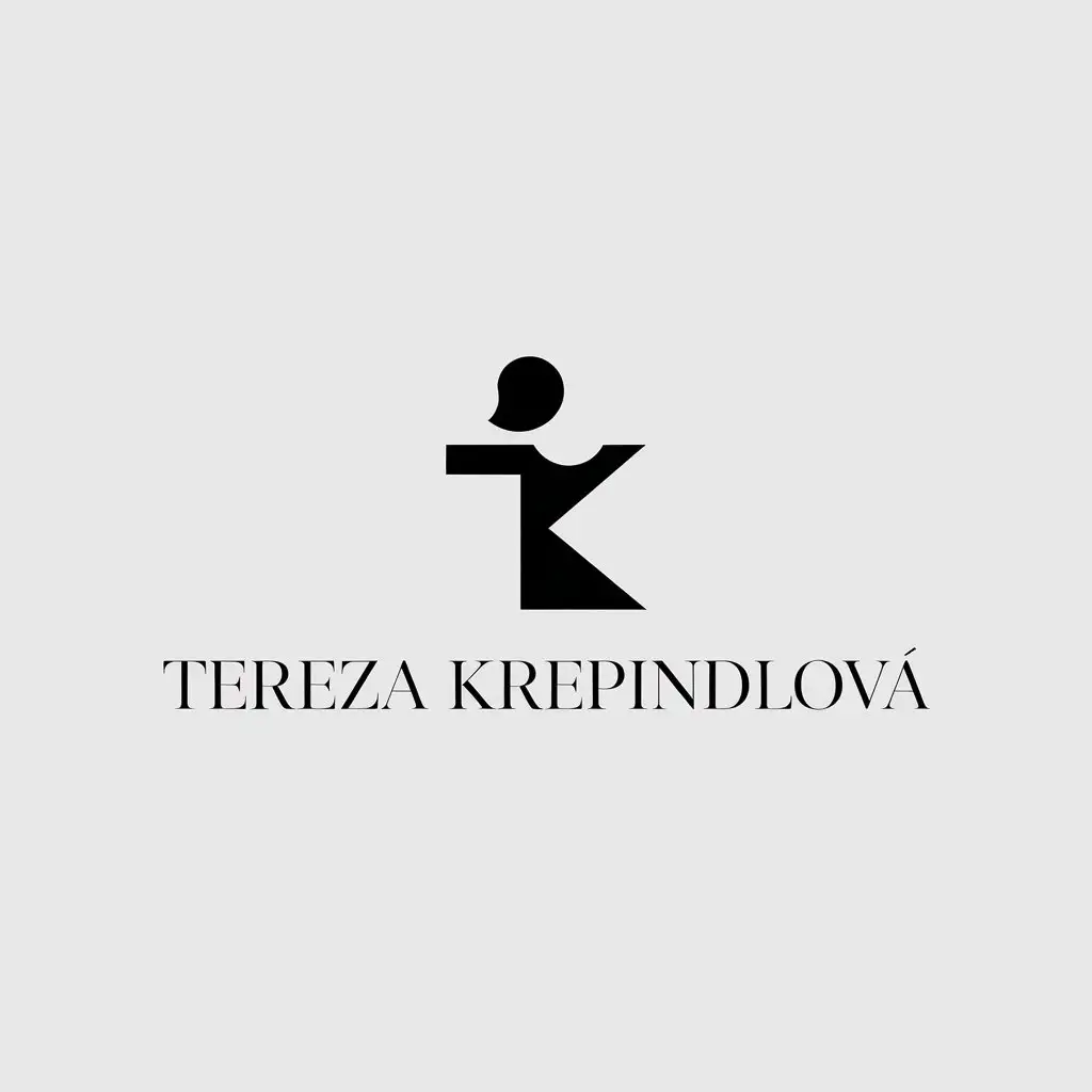 LOGO Design for Tereza Krepindlov Minimalistic Woman Silhouette for Events Industry