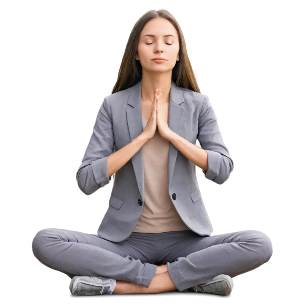 PNG-Image-of-a-Girl-Meditating-Outdoors-Serene-Meditation-Moment-Captured-in-High-Quality