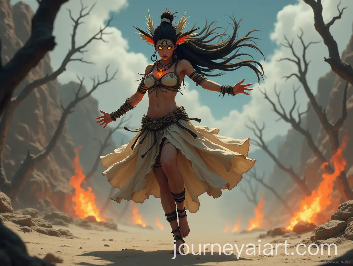 Female-TribalAI-Image-Prompt-Expansion-Dancer-with-Glowing-Eyes-Performing-on-Eroded-Ground
