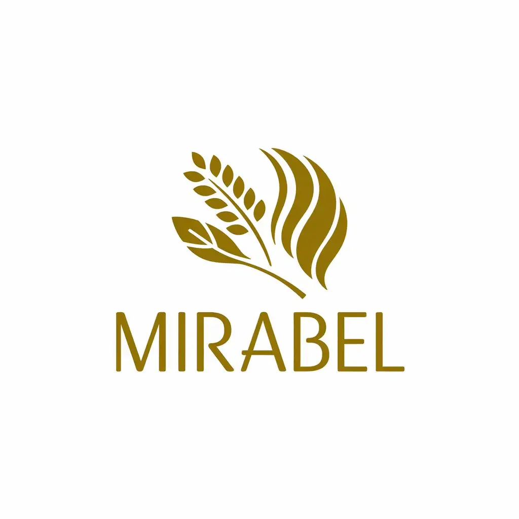 LOGO Design for Mirabel Wheat and Hair Symbol with Beauty Spa Aesthetics