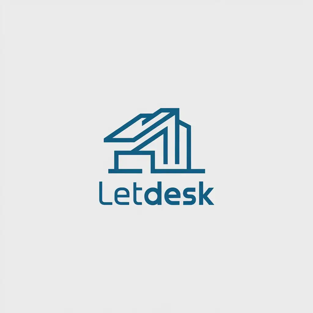 LOGO Design for LetDesk Neutral and Professional with Blue Theme for Property Management Software